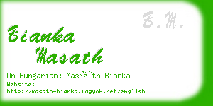 bianka masath business card